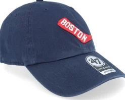 Dad Cap-47 Brand Boston Red Sox Clean Up Navy Dad Cap -