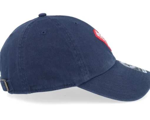 Dad Cap-47 Brand Boston Red Sox Clean Up Navy Dad Cap -