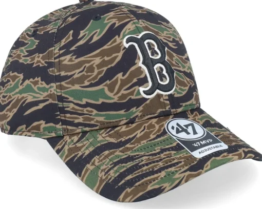 Adjustable-47 Brand Boston Red Sox Drop Zone Mvp Tiger Camo Adjustable -