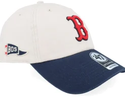 Dad Cap-47 Brand Boston Red Sox MLB Stand 47 Clean Up Bone/Navy Dad Cap - Beige