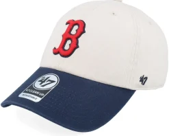 Dad Cap-47 Brand Boston Red Sox MLB Stand 47 Clean Up Bone/Navy Dad Cap - Beige