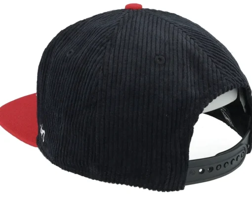 Snapback-47 Brand Boston Red Sox Thick Cord Captain Black/Red Snapback -