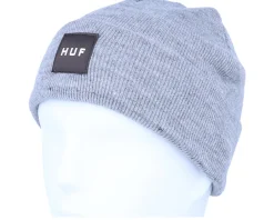 Cuff Beanies-HUF Box Logo Beanie Grey Heather Cuff -