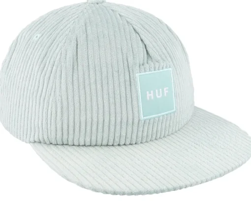 Snapback-HUF Box Logo Cord 5 Panel Hat Mint Strapback -