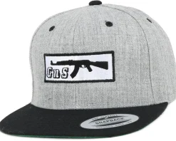 Sale GUNS n SKULLS Box-AK47 Grey/Black Snapback -