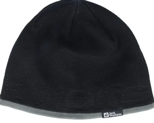 Outlet Jack Wolfskin Brand Beanie - Black