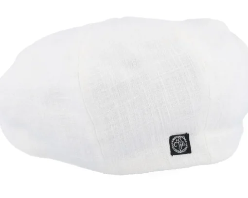 Discount CTH Ericson Branson Ramie Off-White Flat Cap -