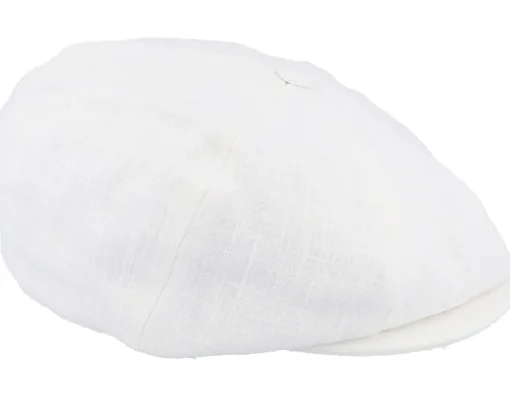 Discount CTH Ericson Branson Ramie Off-White Flat Cap -