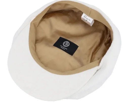 Discount CTH Ericson Branson Ramie Off-White Flat Cap -