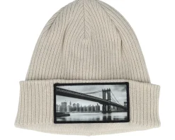 New Calza Pennello Bridge Beanie Sand Organic Cuff -