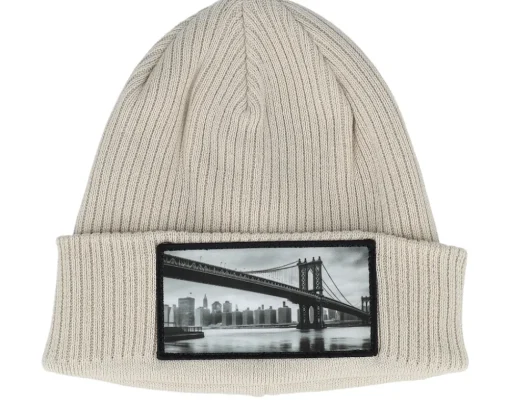 New Calza Pennello Bridge Beanie Sand Organic Cuff -