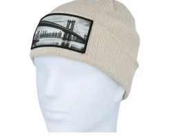 New Calza Pennello Bridge Beanie Sand Organic Cuff -