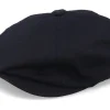 Flat Caps-Brixton Brood Black Snap Cap -