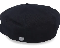 Flat Caps-Brixton Brood Black Snap Cap -