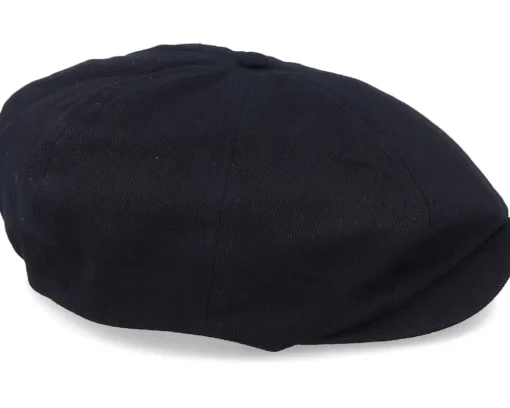 Flat Caps-Brixton Brood Black Snap Cap -