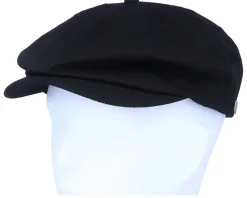 Flat Caps-Brixton Brood Black Snap Cap -