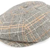 Flat Caps-Brixton Brood Snap Cap Off White/Black/Paradise Orange Flatcap -