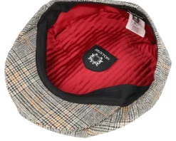Flat Caps-Brixton Brood Snap Cap Off White/Black/Paradise Orange Flatcap -
