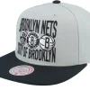 Snapback-Mitchell & Ness Brooklyn Nets City Love Grey/Black Snapback -