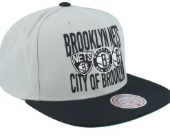 Snapback-Mitchell & Ness Brooklyn Nets City Love Grey/Black Snapback -