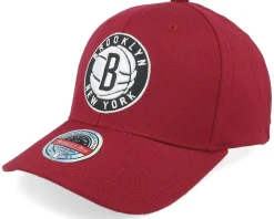 Adjustable-Mitchell & Ness Brooklyn Nets Classic Burgundy Adjustable - Red