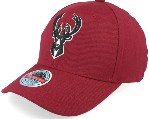 Adjustable-Mitchell & Ness Brooklyn Nets Classic Burgundy Adjustable - Red