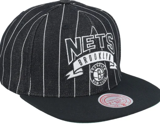 Snapback-Mitchell & Ness Brooklyn Nets Dem Stripes Black Snapback -