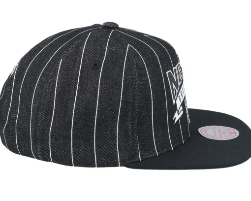 Snapback-Mitchell & Ness Brooklyn Nets Dem Stripes Black Snapback -