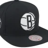 Snapback-Mitchell & Ness Brooklyn Nets Evergreen /White Snapback - Black