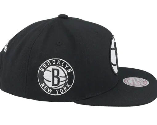 Snapback-Mitchell & Ness Brooklyn Nets Evergreen /White Snapback - Black