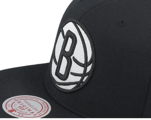 Snapback-Mitchell & Ness Brooklyn Nets Evergreen /White Snapback - Black