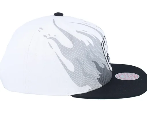 Snapback-Mitchell & Ness Brooklyn Nets Hot Fire Snapback - White