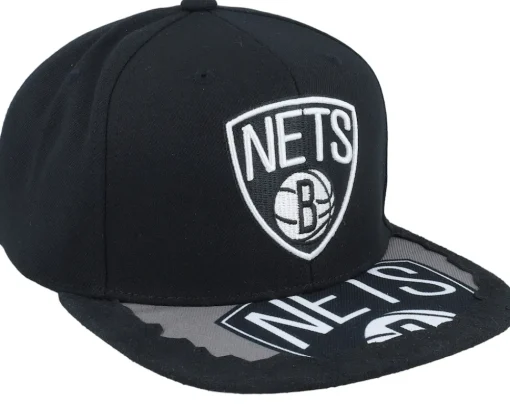 Snapback-Mitchell & Ness Brooklyn Nets Munch Time Snapback - Black