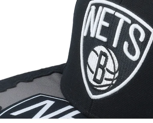Snapback-Mitchell & Ness Brooklyn Nets Munch Time Snapback - Black