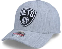 Adjustable-Mitchell & Ness Brooklyn Nets Team Heather Grey Heather Grey Adjustable -