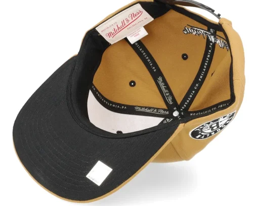 Sale Mitchell & Ness Brooklyn Nets Wheat Tc Tan Snapback - Beige