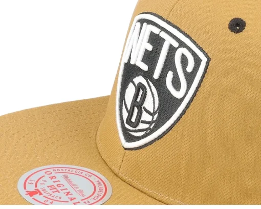 Sale Mitchell & Ness Brooklyn Nets Wheat Tc Tan Snapback - Beige