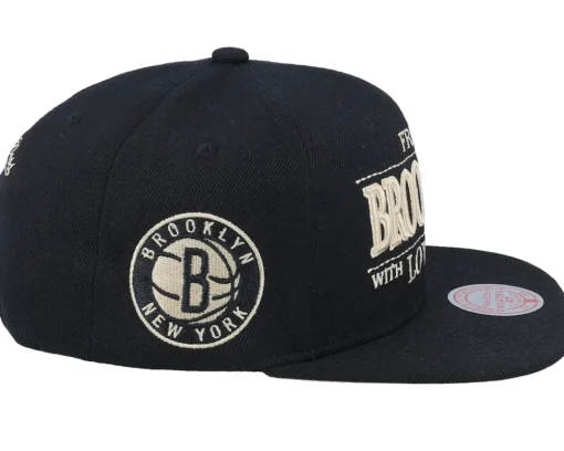Snapback-Mitchell & Ness Brooklyn Nets With Love Snapback - Black