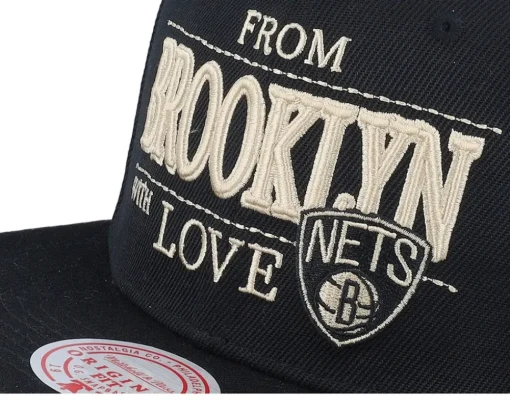 Snapback-Mitchell & Ness Brooklyn Nets With Love Snapback - Black