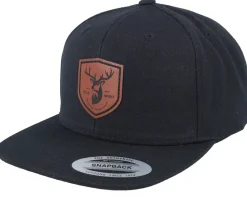 Online Wild Spirit Brown Deer Shield Patch Snapback - Black