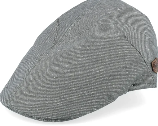 Flat Caps-MJM Hats Bruce 41 Linen/Cotton Green Flat Cap -
