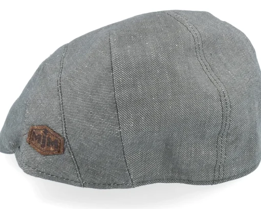 Flat Caps-MJM Hats Bruce 41 Linen/Cotton Green Flat Cap -