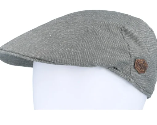 Flat Caps-MJM Hats Bruce 41 Linen/Cotton Green Flat Cap -