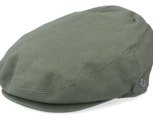Best Jaxon & James Brushed Cotton Olive Green Flat Cap -