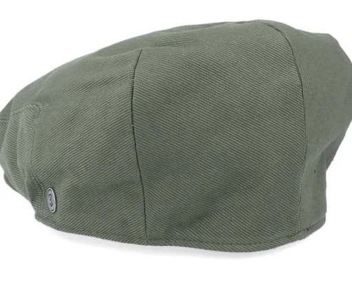Best Jaxon & James Brushed Cotton Olive Green Flat Cap -
