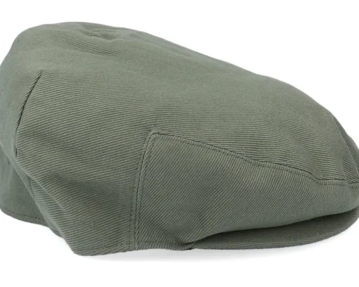 Best Jaxon & James Brushed Cotton Olive Green Flat Cap -
