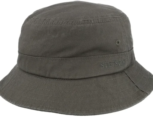 Buckets-Stetson Bucket Cotton Twill Military Olive Bucket -