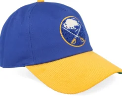 Dad Cap-American Needle Buffalo Sabres Burnett Blue/Yellow Corduroy A-frame Adjustable -