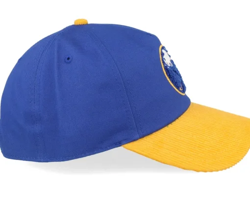 Dad Cap-American Needle Buffalo Sabres Burnett Blue/Yellow Corduroy A-frame Adjustable -