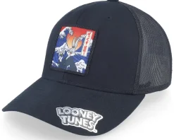 Trucker-Looney Tunes Bugs Bunny And The Wave Black Trucker -